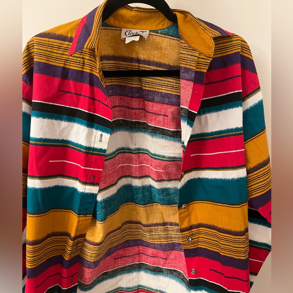 Vtg. Circle T by Marilyn Lenox Button-down Shirt